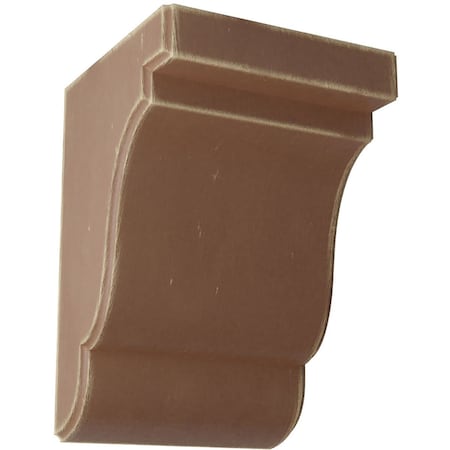 Ekena Millwork 5 1/4"W x 5"D x 7 1/2"H Bedford Wood Vintage Decor Bracket, Weathered Brown BKTWD05X05X08BEBR